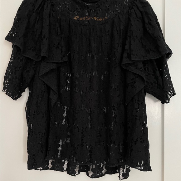 Isabel Marant étoile black lace top perfect French design size 38 (US size 6-8) - Picture 7 of 12